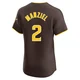 San Diego Padres ＃2 Johnny Manziel Men's Brown Elite Road Vapor Premier Jersey