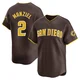 San Diego Padres ＃2 Johnny Manziel Men's Brown Limited Away Jersey