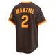 San Diego Padres ＃2 Johnny Manziel Men's Brown Limited Cooperstown Collection Jersey