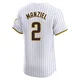 San Diego Padres ＃2 Johnny Manziel Men's White Elite Home Jersey