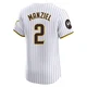 San Diego Padres ＃2 Johnny Manziel Men's White Elite Home Patch Jersey