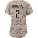 San Diego Padres ＃2 Johnny Manziel Women's Camo Limited 2nd Alternate Jersey