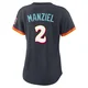 San Diego Padres ＃2 Johnny Manziel Women's Limited Obsidian 2026 City Connect Stadium Jersey