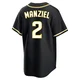San Diego Padres ＃2 Johnny Manziel Youth Black Replica Fashion Out Jersey