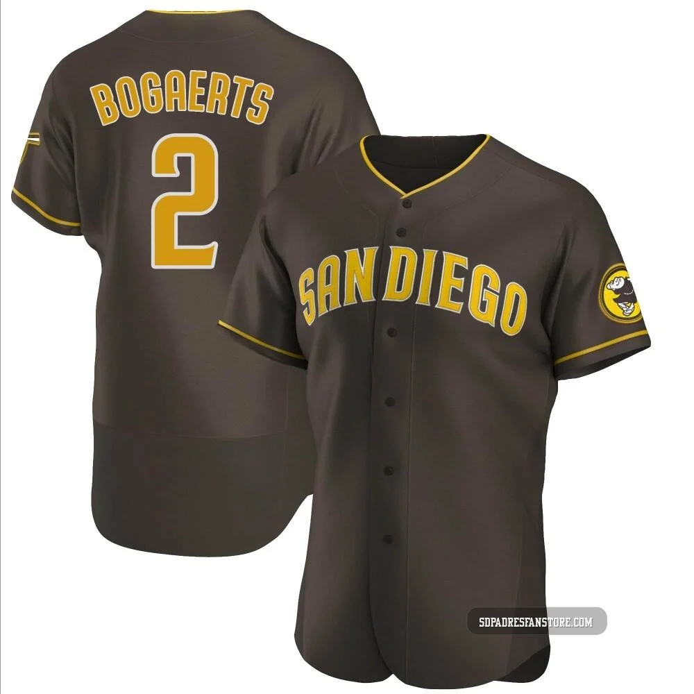 San Diego Padres ＃2 Xander Bogaerts Men's Brown Authentic Road Jersey