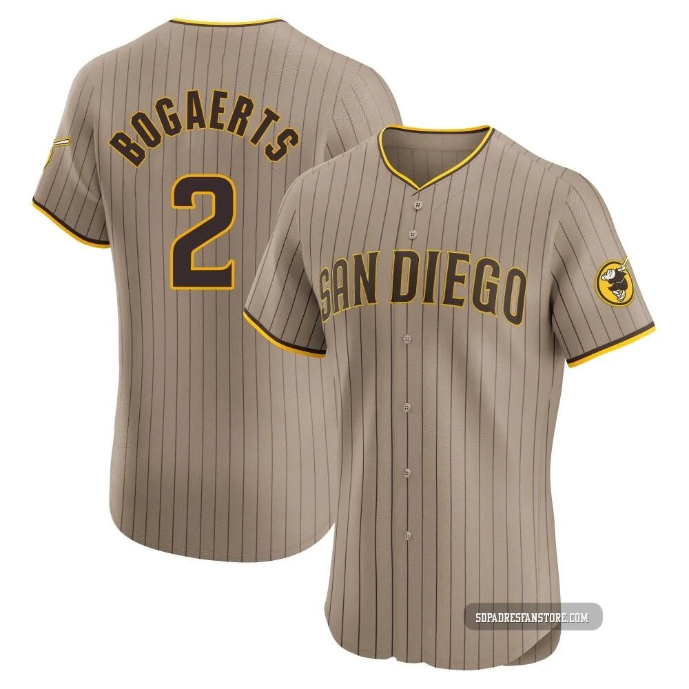 San Diego Padres ＃2 Xander Bogaerts Men's Brown Elite Alternate Jersey
