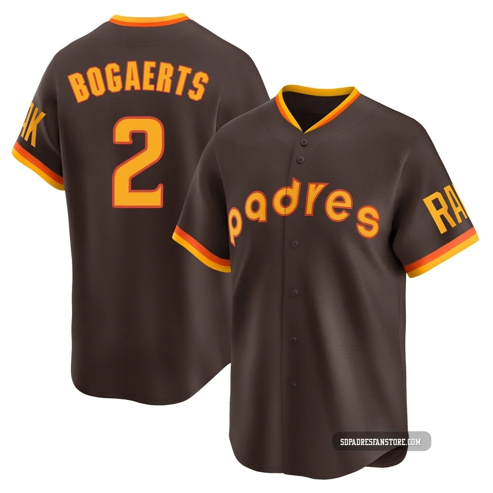 San Diego Padres ＃2 Xander Bogaerts Men's Brown Limited Cooperstown Collection Jersey