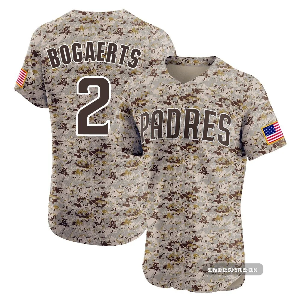San Diego Padres ＃2 Xander Bogaerts Men's Camo Elite Alternate Vapor Premier Jersey