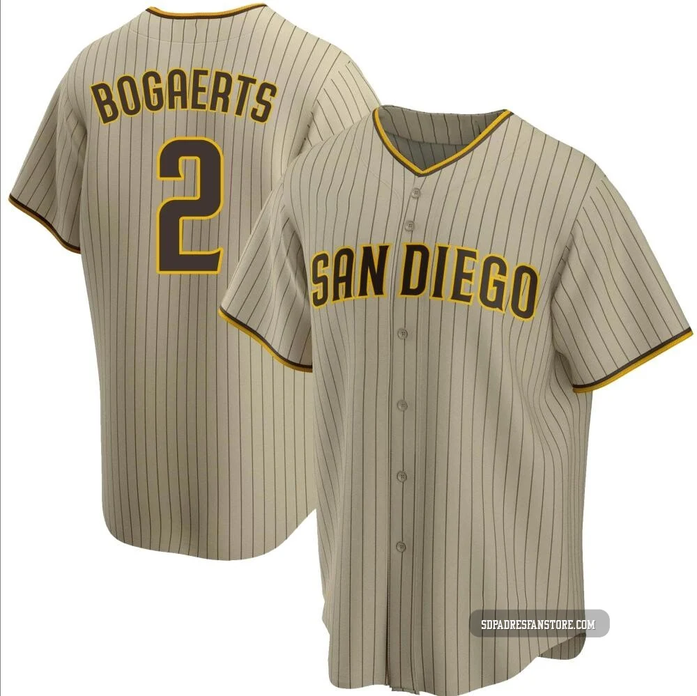San Diego Padres ＃2 Xander Bogaerts Men's Sand/Brown Replica Alternate Jersey
