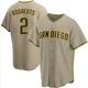 San Diego Padres ＃2 Xander Bogaerts Men's Sand/Brown Replica Alternate Jersey