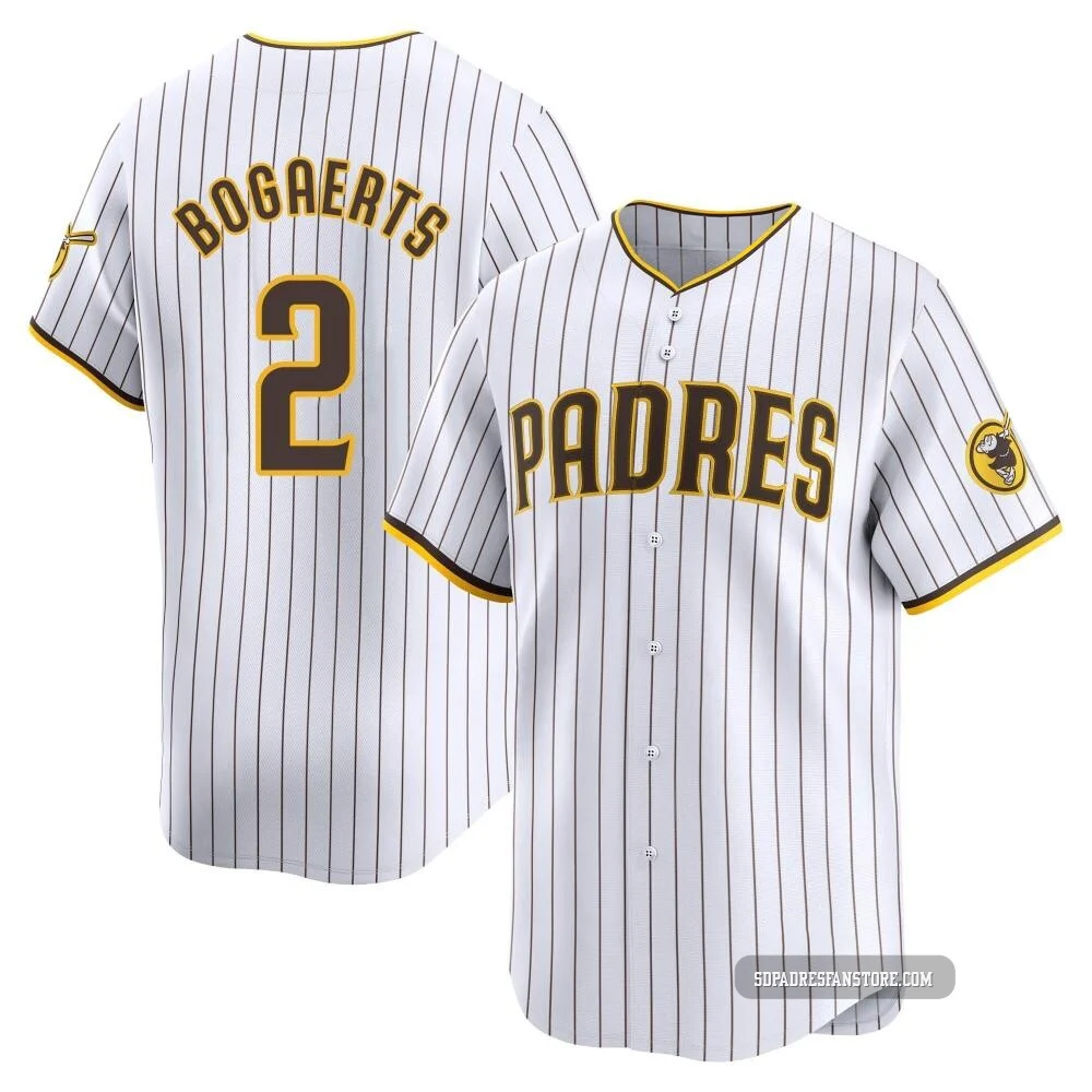 San Diego Padres ＃2 Xander Bogaerts Men's White Limited Home Jersey