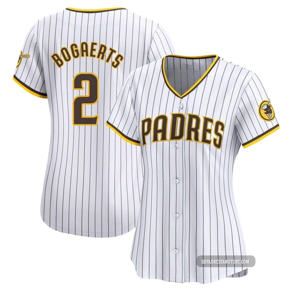 San Diego Padres ＃2 Xander Bogaerts Women's White Limited Home Jersey