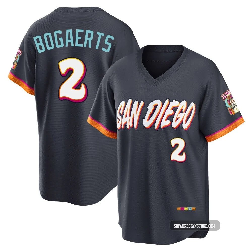 San Diego Padres ＃2 Xander Bogaerts Youth Limited Obsidian 2026 City Connect Stadium Jersey