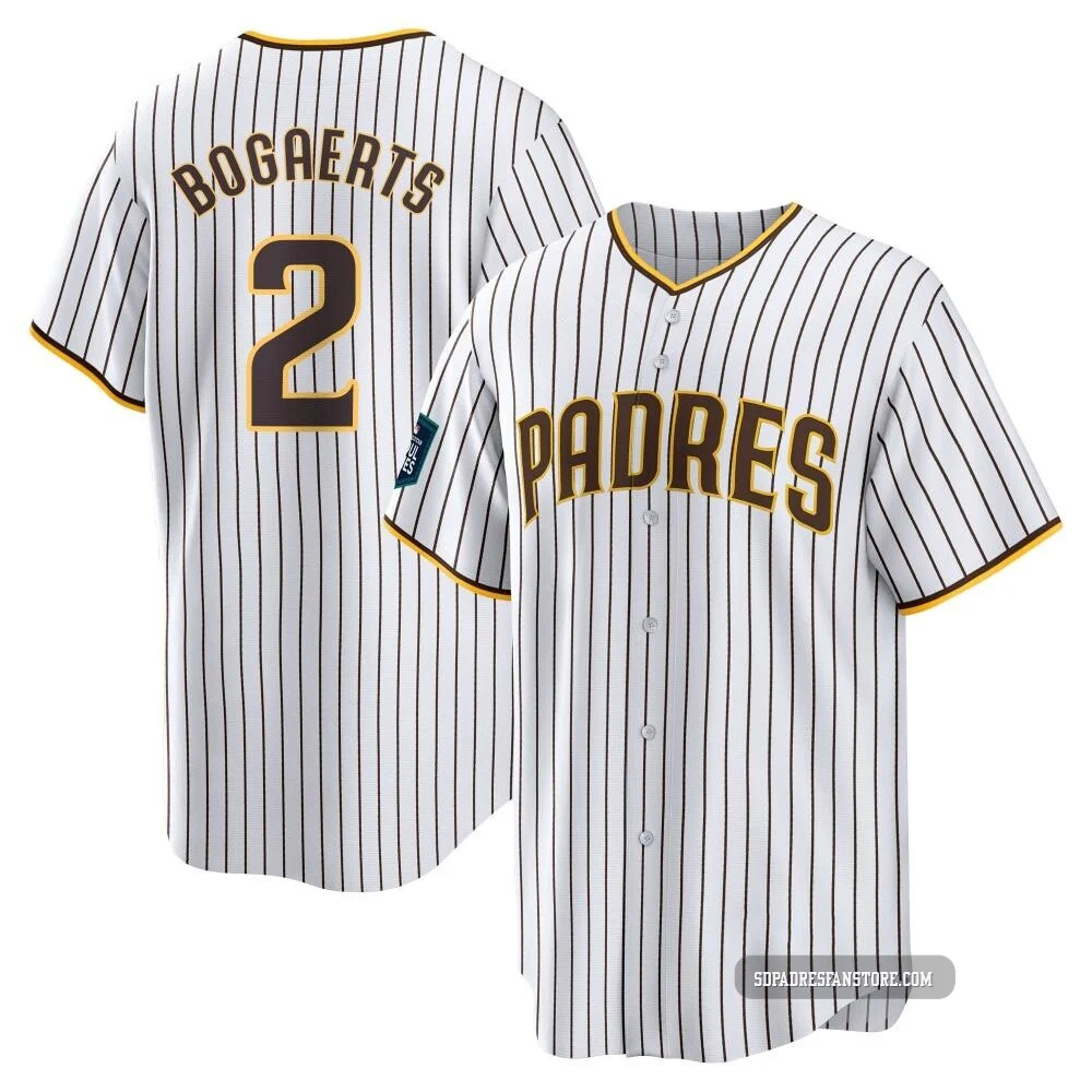 San Diego Padres ＃2 Xander Bogaerts Youth White Replica 2024 World Tour Seoul Series Home Jersey
