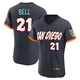 San Diego Padres ＃21 Heath Bell Men's Authentic Obsidian 2026 City Connect Stadium Jersey