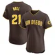 San Diego Padres ＃21 Heath Bell Men's Brown Elite Road Vapor Premier Jersey