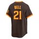 San Diego Padres ＃21 Heath Bell Men's Brown Limited Cooperstown Collection Jersey