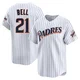 San Diego Padres ＃21 Heath Bell Men's White Limited Cooperstown Collection Jersey