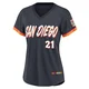 San Diego Padres ＃21 Heath Bell Women's Limited Obsidian 2026 City Connect Stadium Jersey
