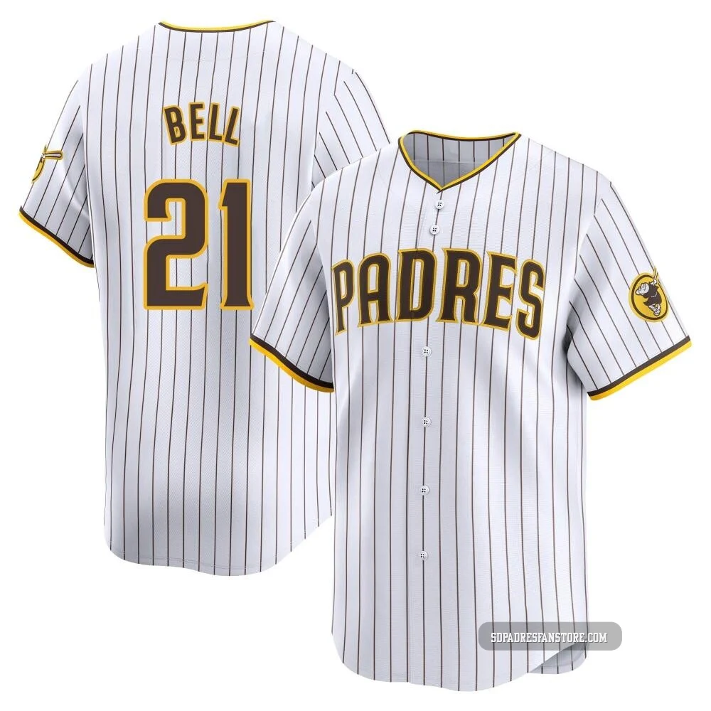 San Diego Padres ＃21 Heath Bell Youth White Limited Home Jersey