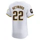 San Diego Padres ＃22 Jason Heyward Men's White Elite Home Patch Jersey