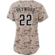 San Diego Padres ＃22 Jason Heyward Women's Camo Limited 2nd Alternate Jersey