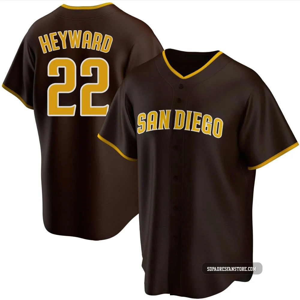 San Diego Padres ＃22 Jason Heyward Youth Brown Replica Road Jersey