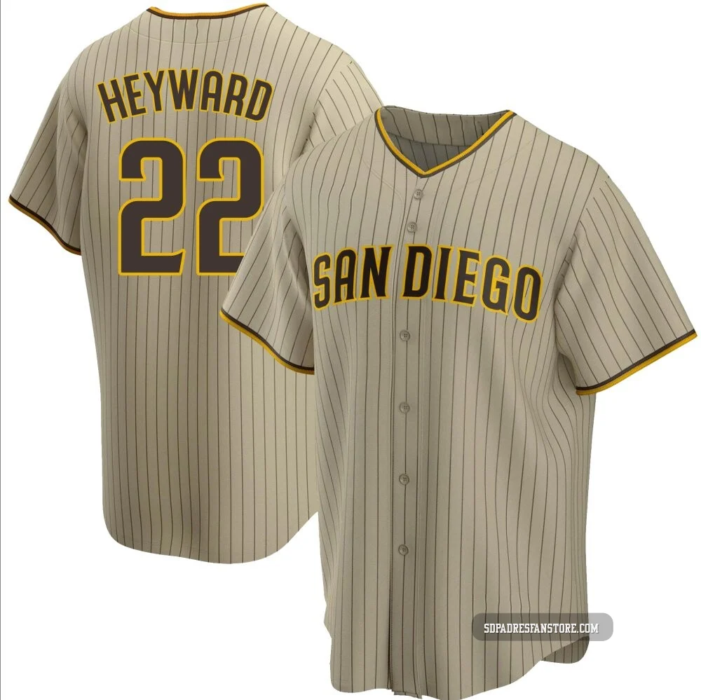 San Diego Padres ＃22 Jason Heyward Youth Sand/Brown Replica Alternate Jersey