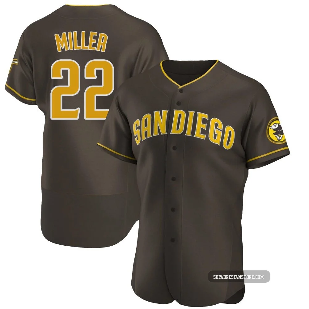 San Diego Padres ＃22 Mason Miller Men's Brown Authentic Road Jersey