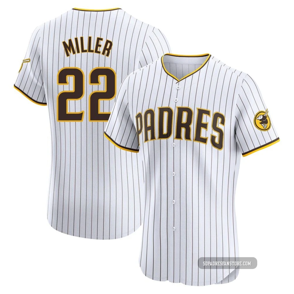 San Diego Padres ＃22 Mason Miller Men's White Elite Home Jersey