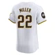 San Diego Padres ＃22 Mason Miller Men's White Elite Home Patch Jersey