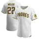 San Diego Padres ＃22 Mason Miller Men's White/Brown Authentic Home Jersey
