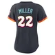 San Diego Padres ＃22 Mason Miller Women's Limited Obsidian 2026 City Connect Stadium Jersey