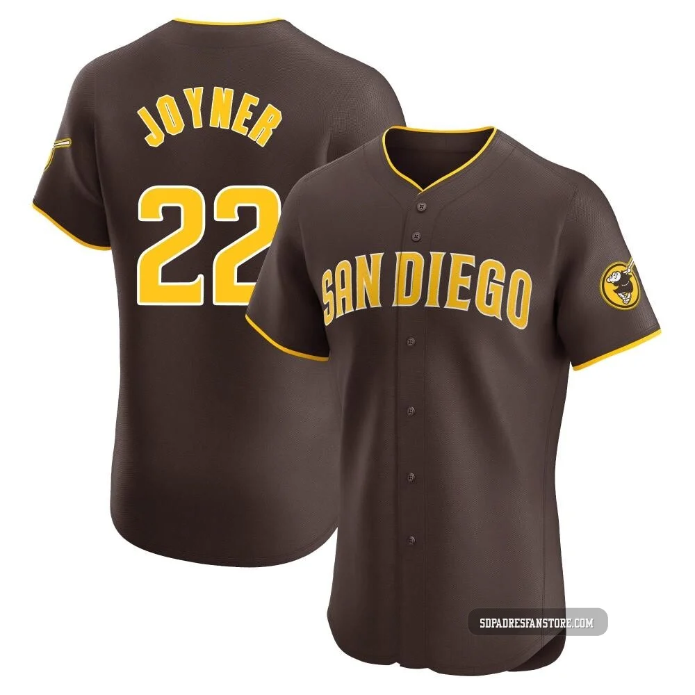 San Diego Padres ＃22 Wally Joyner Men's Brown Elite Road Vapor Premier Jersey