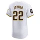 San Diego Padres ＃22 Wally Joyner Men's White Elite Home Patch Jersey