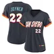 San Diego Padres ＃22 Wally Joyner Women's Limited Obsidian 2026 City Connect Stadium Jersey