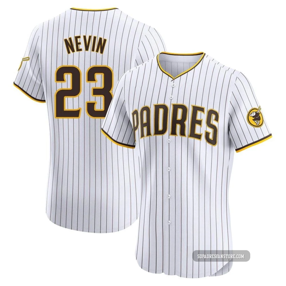 San Diego Padres ＃23 Phil Nevin Men's White Elite Home Jersey