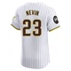 San Diego Padres ＃23 Phil Nevin Men's White Elite Home Patch Jersey