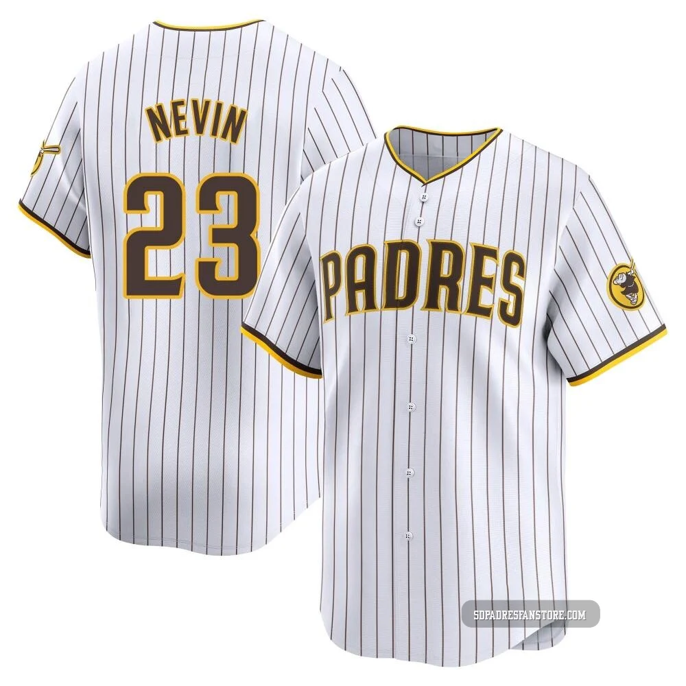 San Diego Padres ＃23 Phil Nevin Men's White Limited Home Jersey