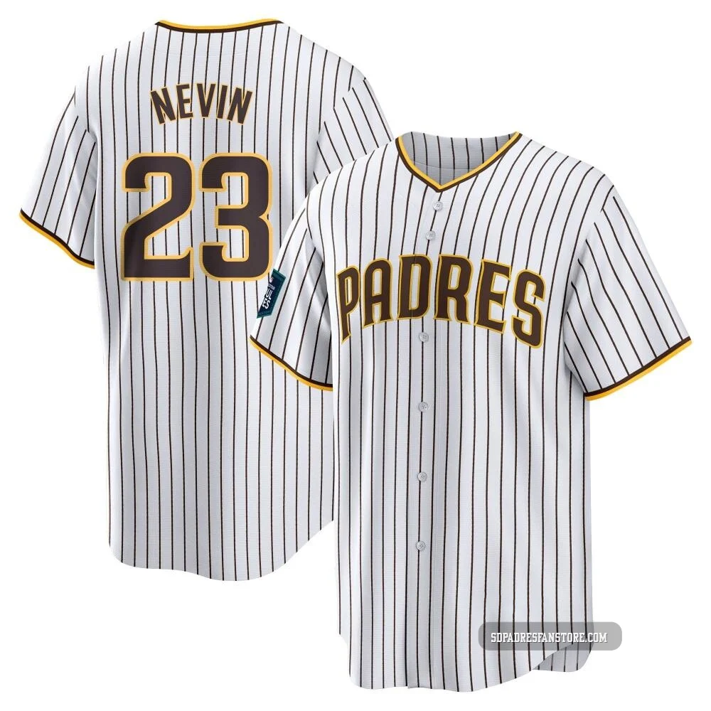 San Diego Padres ＃23 Phil Nevin Men's White Replica 2024 World Tour Seoul Series Home Jersey