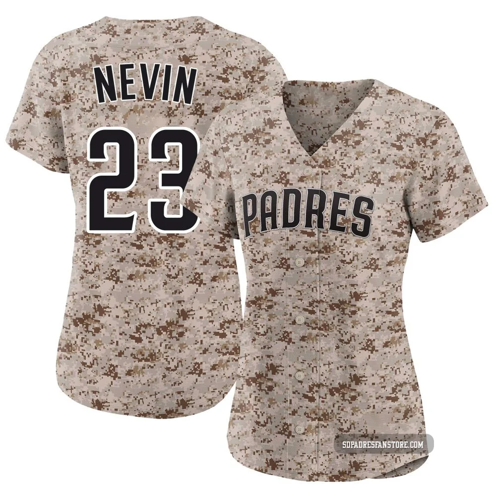 San Diego Padres ＃23 Phil Nevin Women's Camo Limited 2nd Alternate Jersey