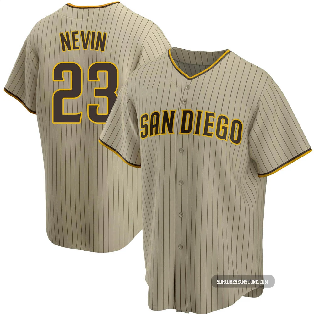 San Diego Padres ＃23 Phil Nevin Youth Sand/Brown Replica Alternate Jersey