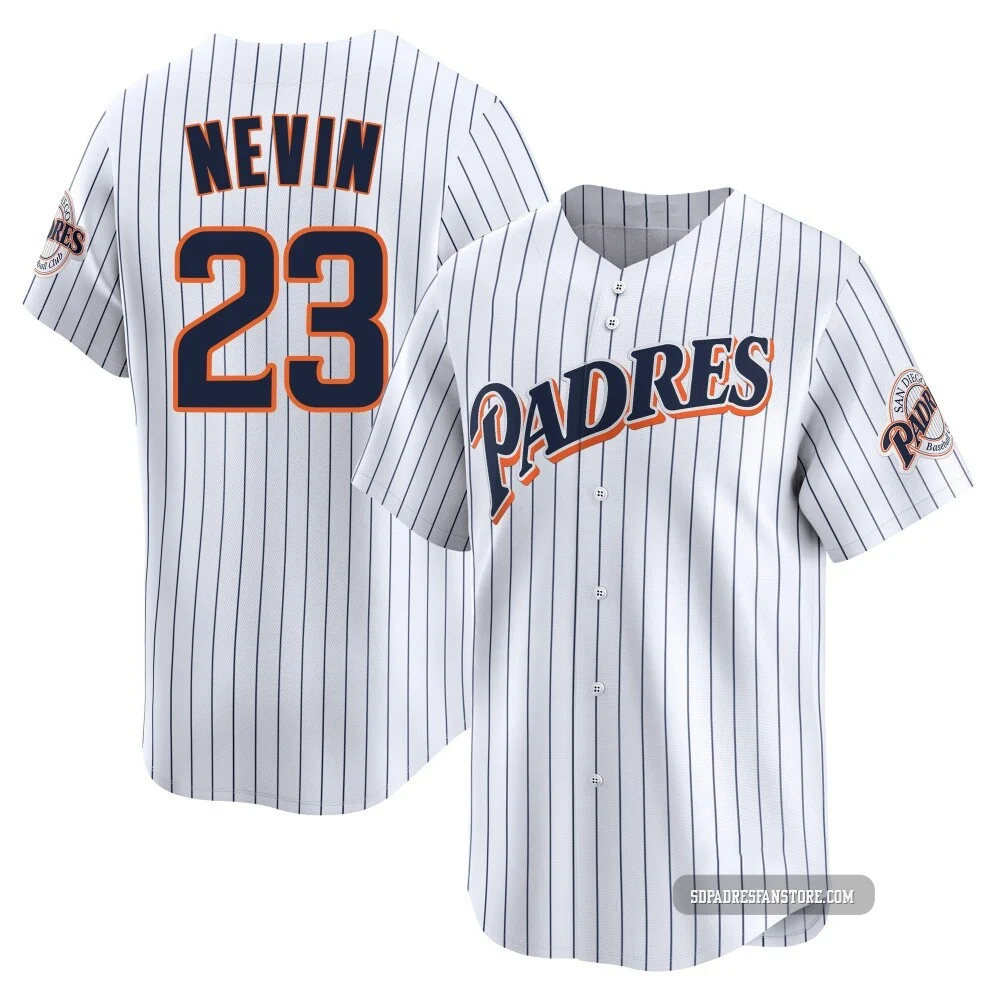 San Diego Padres ＃23 Phil Nevin Youth White Limited Cooperstown Collection Jersey