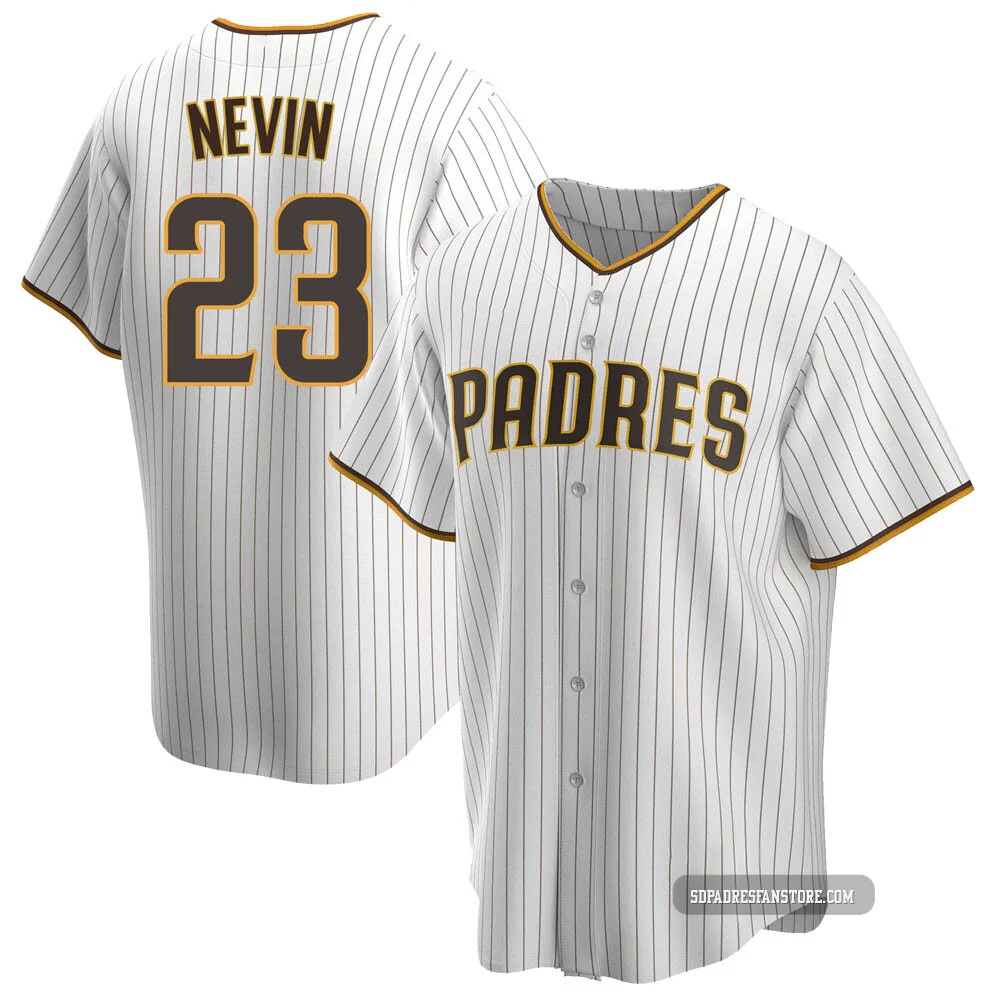 San Diego Padres ＃23 Phil Nevin Youth White/Brown Replica Home Jersey