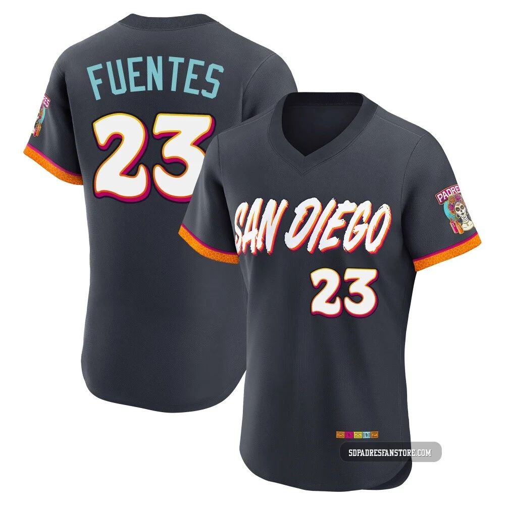 San Diego Padres ＃23 Tito Fuentes Men's Authentic Obsidian 2026 City Connect Stadium Jersey