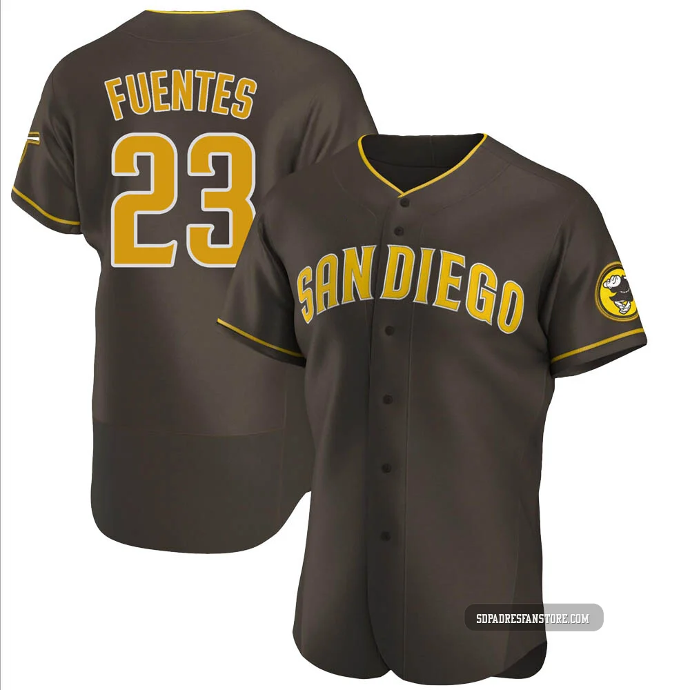 San Diego Padres ＃23 Tito Fuentes Men's Brown Authentic Road Jersey