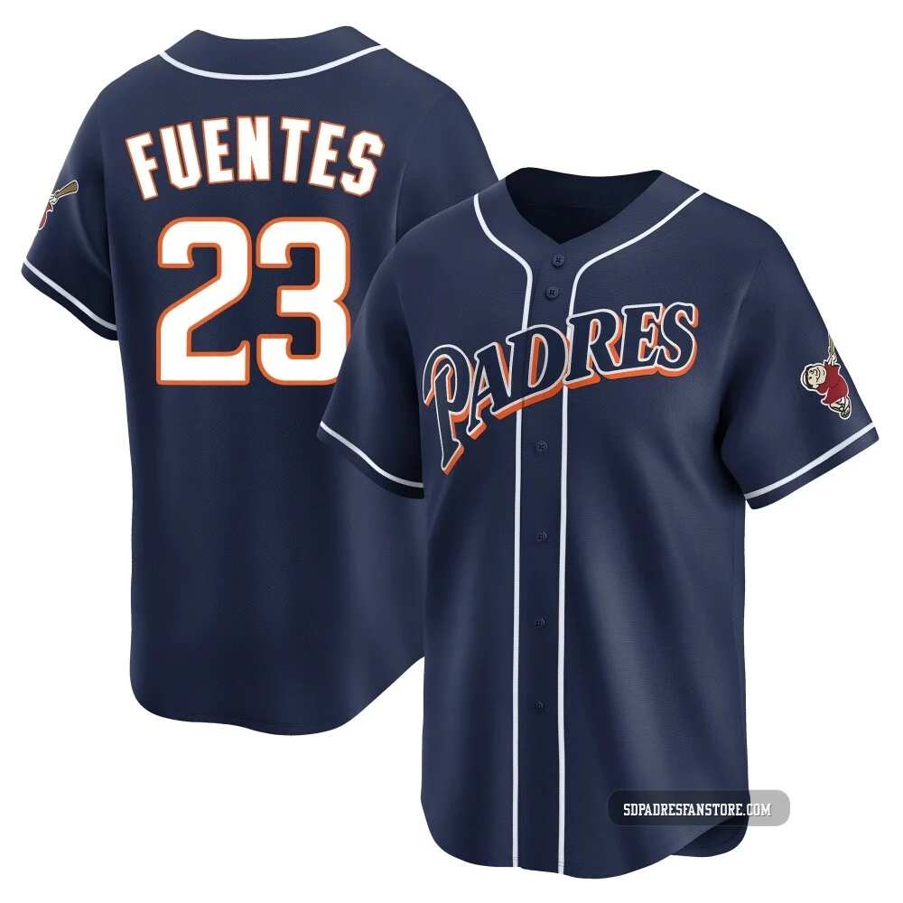 San Diego Padres ＃23 Tito Fuentes Men's Navy Limited Cooperstown Collection Jersey