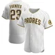 San Diego Padres ＃23 Tito Fuentes Men's White/Brown Authentic Home Jersey