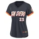 San Diego Padres ＃23 Tito Fuentes Women's Limited Obsidian 2026 City Connect Stadium Jersey