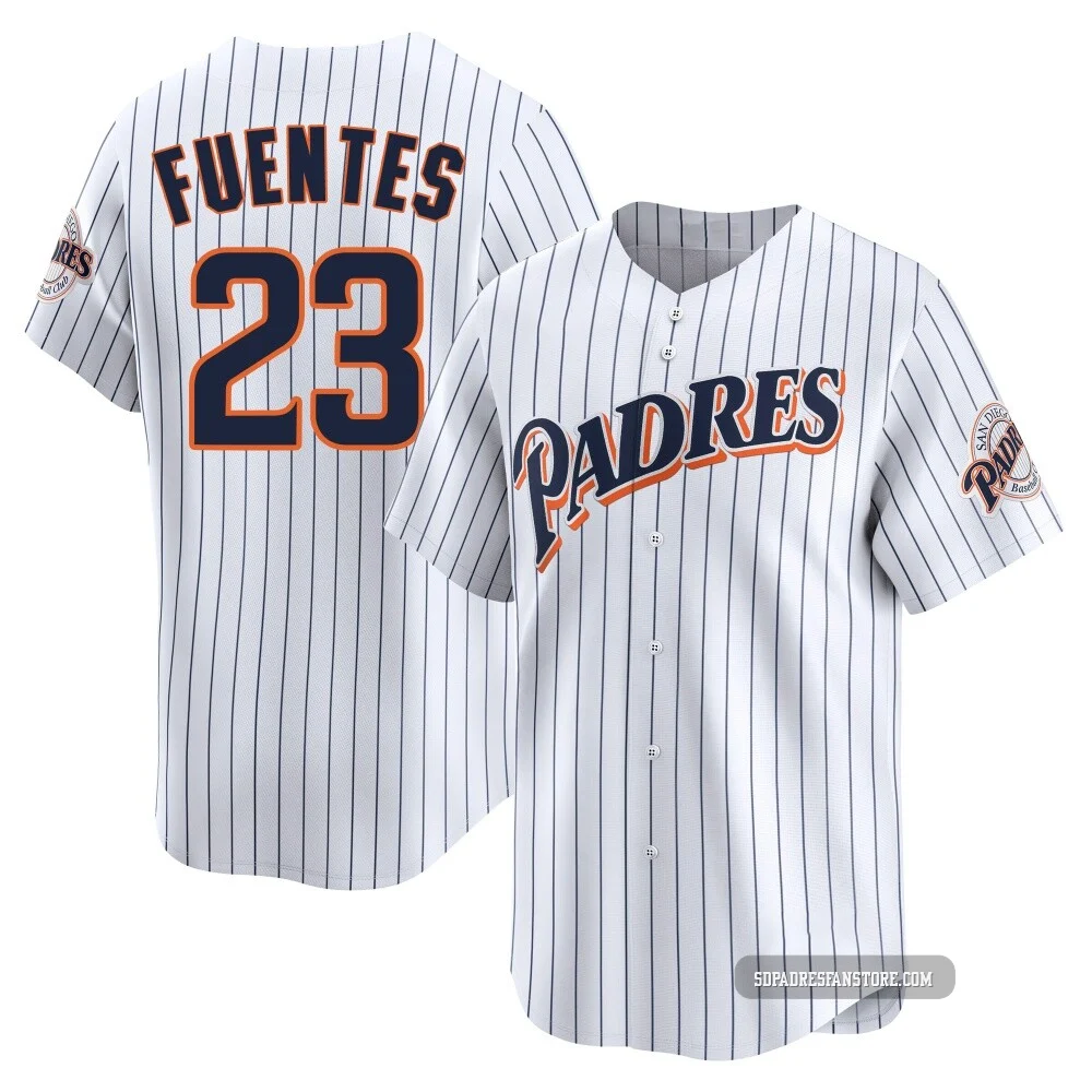 San Diego Padres ＃23 Tito Fuentes Youth White Limited Cooperstown Collection Jersey